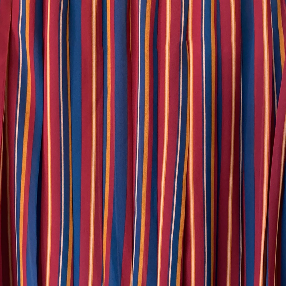 NWT Ann Taylor Pleated Striped Skirt Business Casual Retro Size 6P Academia - Picture 2 of 6
